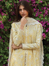 Mulaqaat By Afrozeh Embroidered Lawn 3 Piece Unstitched Suit AF25MFL D-01 TAQDEER